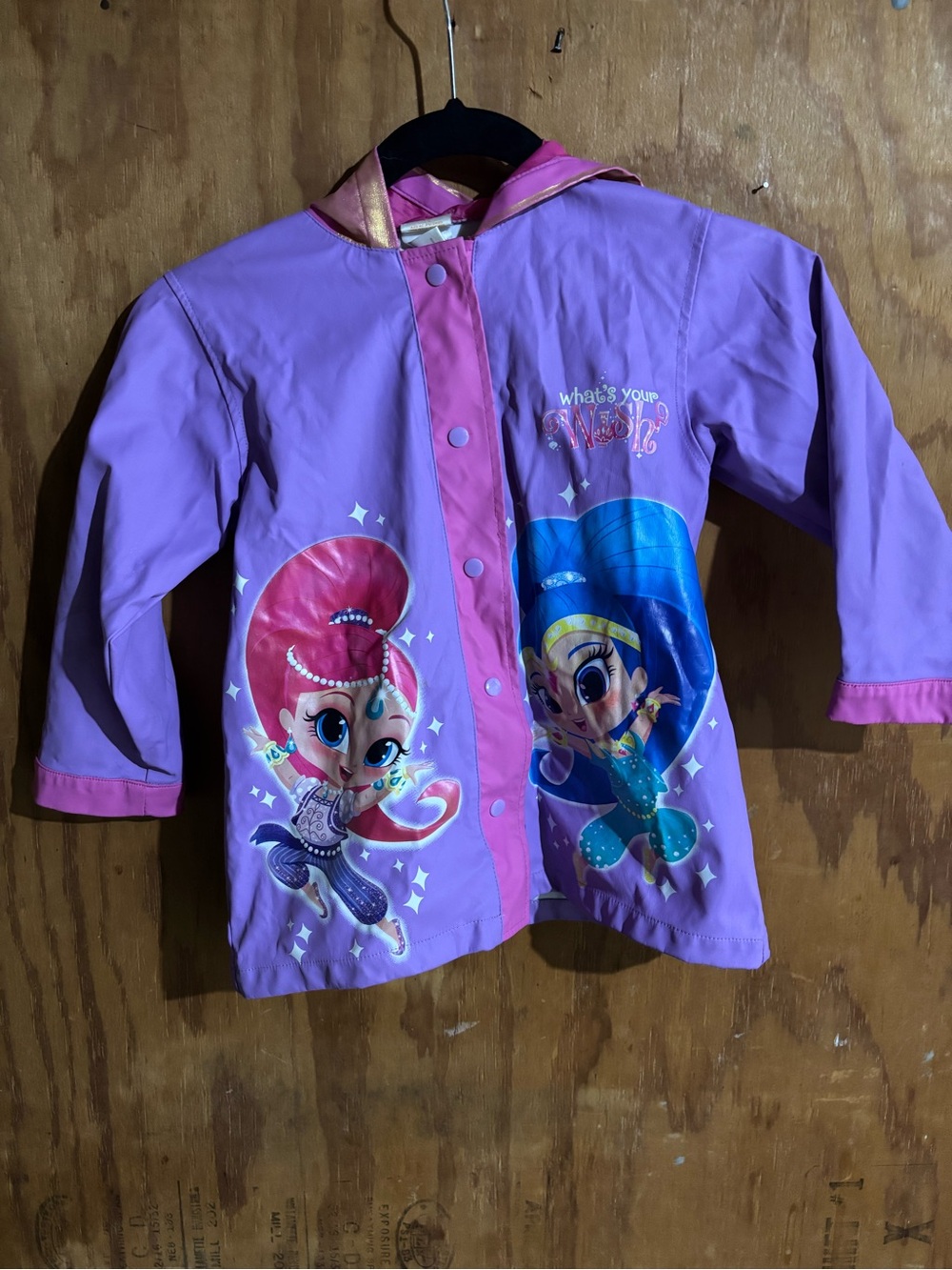 Girls' Pink & Purple Shimmer Raincoat with Shimmer and Shine Teenie Genie 4/5